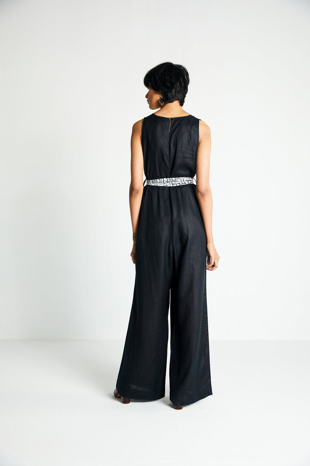 All Around the World Jumpsuit at Kamakhyaa by Reistor. This item is Black, Hemp, Jumpsuits, Natural, Noir, Office Wear, Regular Fit, Solids, Womenswear