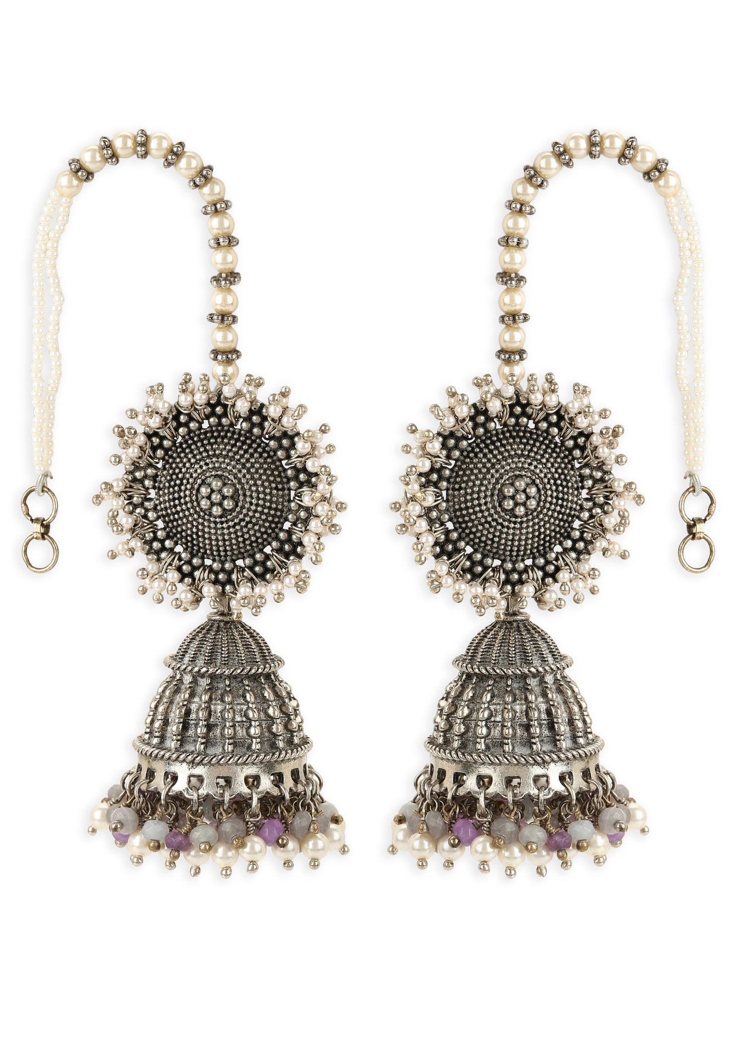 Amalka Pearl-Jade Jhumkas