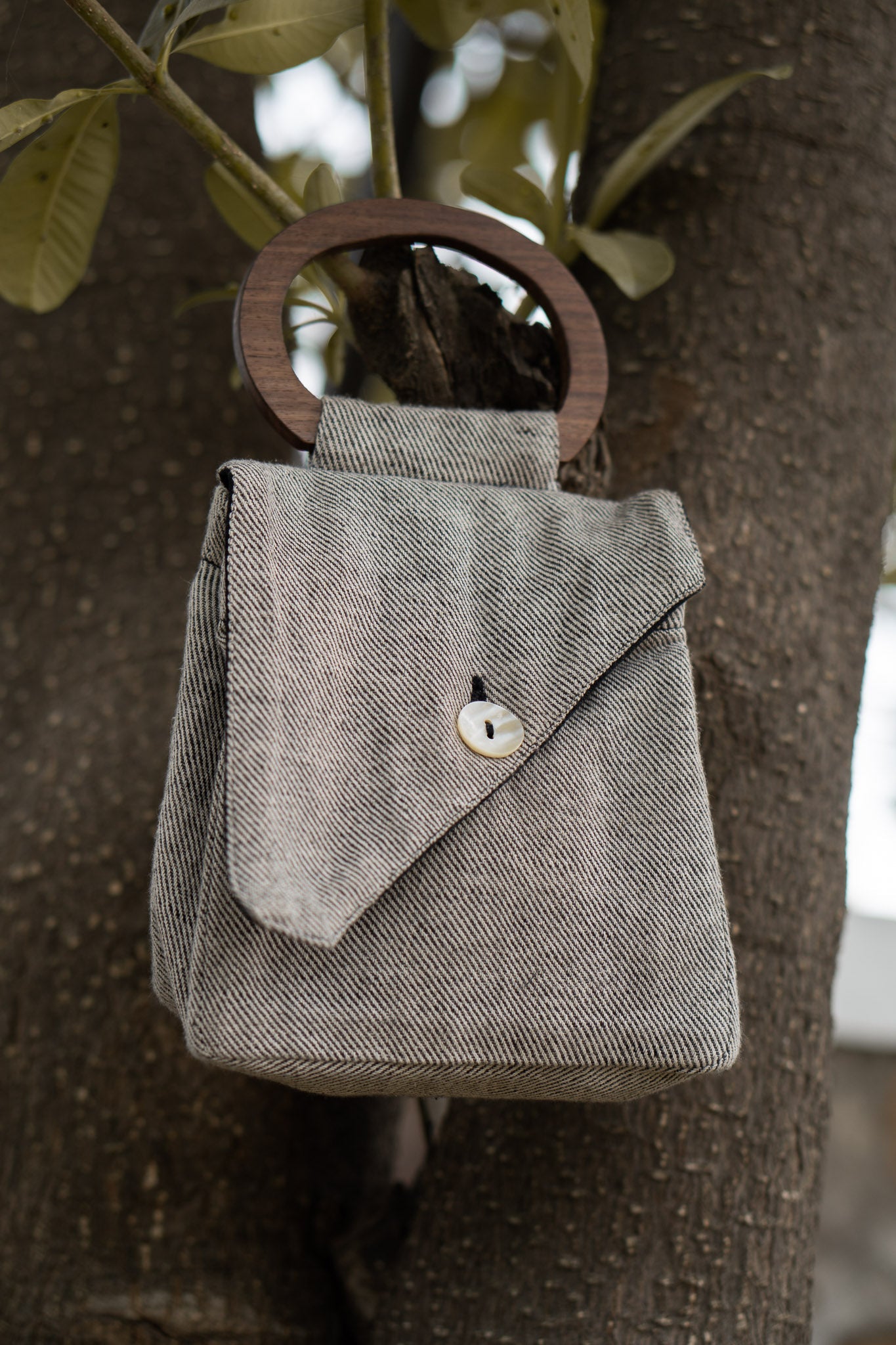Assymetric Flap Bag at Kamakhyaa by Lafaani. This item is 100% pure cotton, Bags, Black, Casual Wear, Grey, Handbags, Natural with azo free dyes, Organic, Regular Fit, Solids, Sonder
