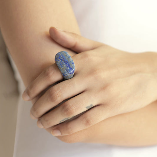 Athena Ring at Kamakhyaa by Noyra. This item is Blue, Fashion Jewellery, Free Size, Gemstone, jewelry, Natural, Rings, Solids