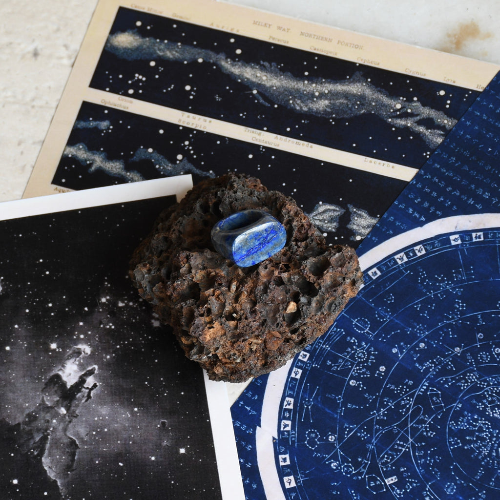 Athena Ring at Kamakhyaa by Noyra. This item is Blue, Fashion Jewellery, Free Size, Gemstone, jewelry, Natural, Rings, Solids