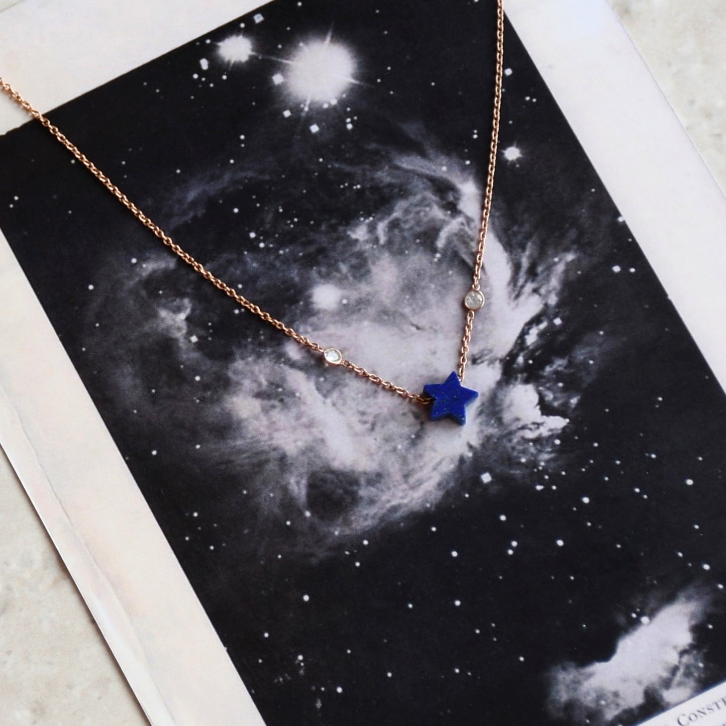Athena Star Necklace at Kamakhyaa by Noyra. This item is Blue, Fashion Jewellery, jewelry, Micron, Natural, Necklaces, Silver, Solids
