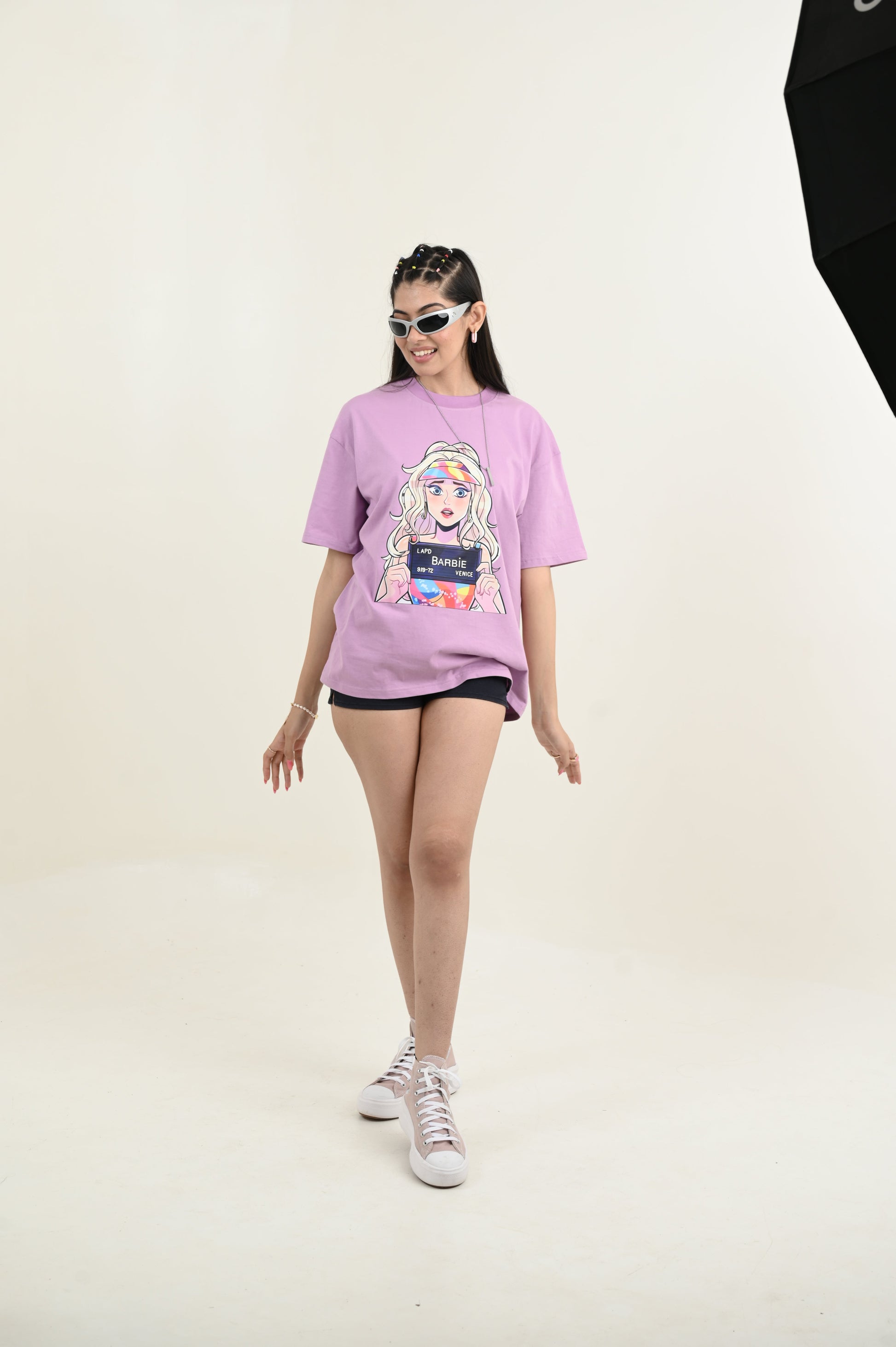 Barbie 100% Cotton Oversized Purple T-shirt at Kamakhyaa by Unfussy. This item is 100% cotton, Casual Wear, Organic, Oversized Fit, Printed, Purple, T-Shirts, Unfussy, Unisex, Womenswear