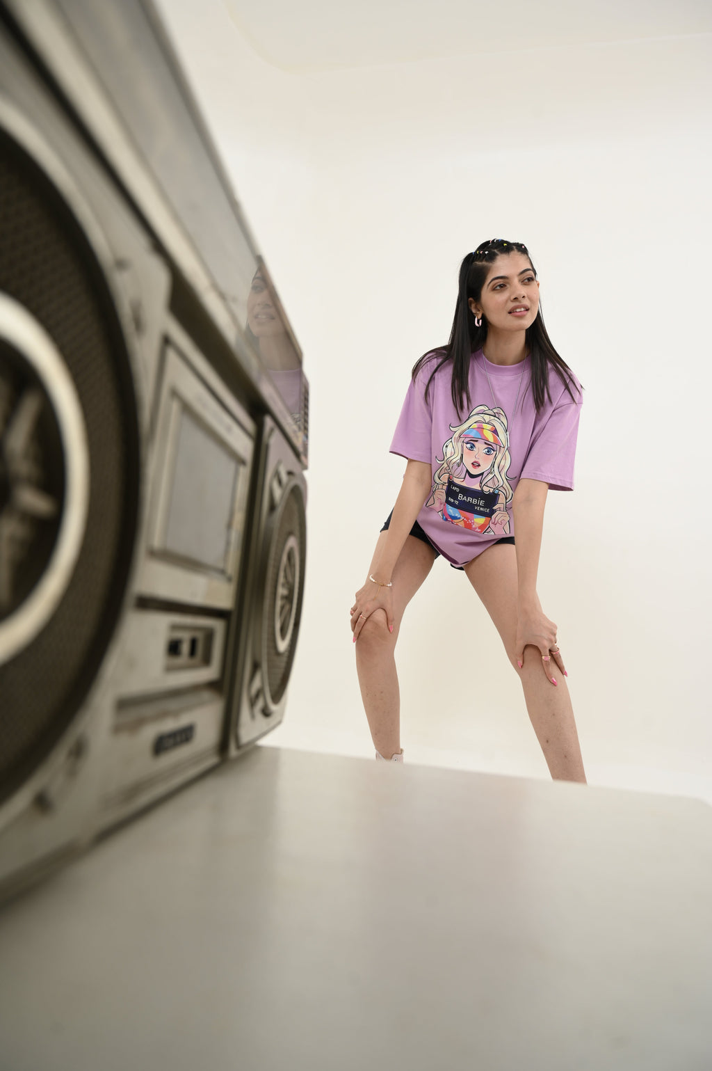 Barbie 100% Cotton Oversized Purple T-shirt at Kamakhyaa by Unfussy. This item is 100% cotton, Casual Wear, Organic, Oversized Fit, Printed, Purple, T-Shirts, Unfussy, Unisex, Womenswear