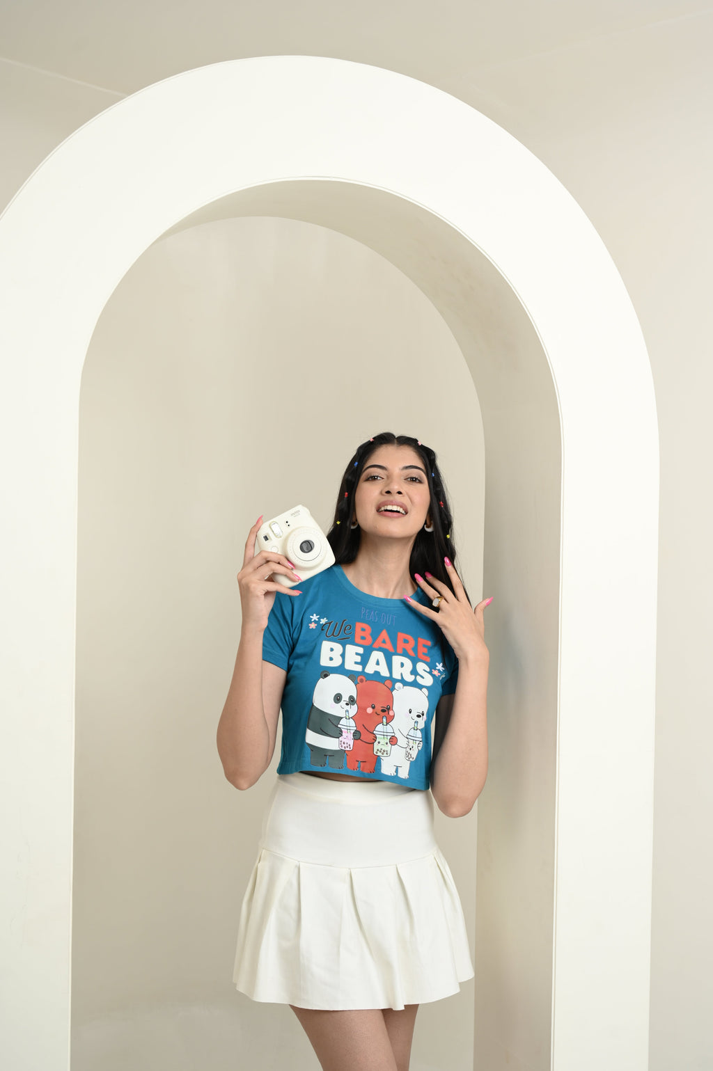 Bare Bears 100% Cotton Crop Blue T-shirt at Kamakhyaa by Unfussy. This item is 100% cotton, Blue, Casual Wear, Crop Tops, Organic, Oversized Fit, Printed, T-Shirts, Unfussy, Unisex, Womenswear