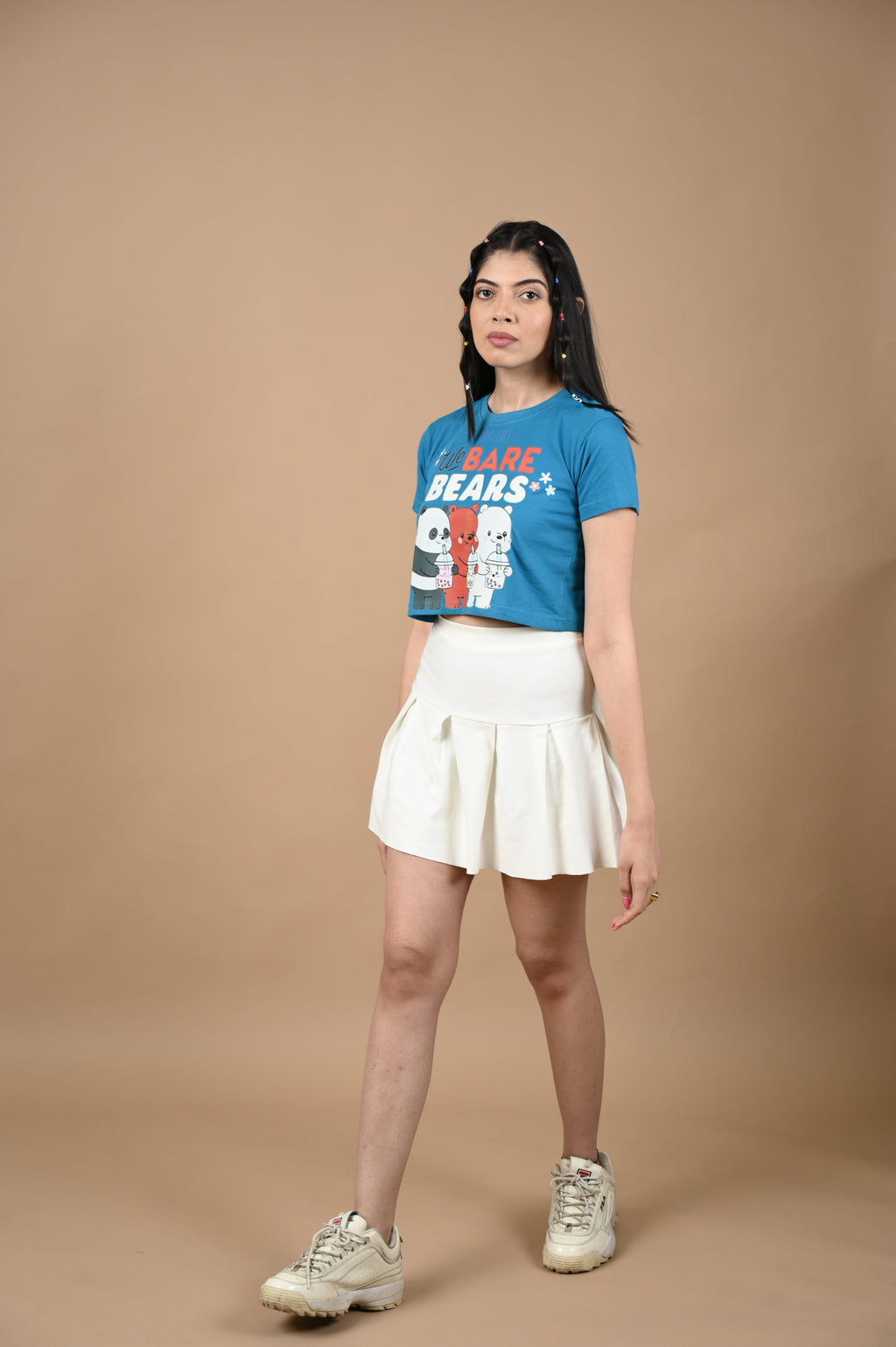 Bare Bears 100% Cotton Crop Blue T-shirt at Kamakhyaa by Unfussy. This item is 100% cotton, Blue, Casual Wear, Crop Tops, Organic, Oversized Fit, Printed, T-Shirts, Unfussy, Unisex, Womenswear