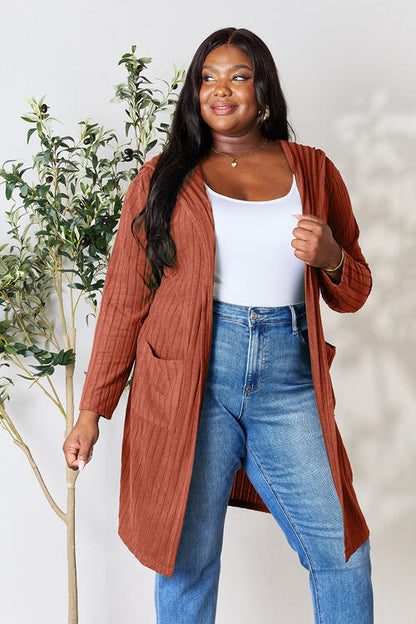 Basic Bae Full Size Hooded Sweater Cardigan at Kamakhyaa by Trendsi. This item is Basic Bae, Ship from USA, Trendsi, Womenswear