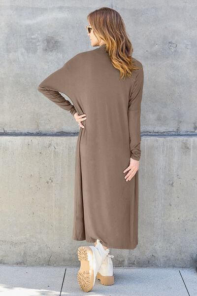 Basic Bae Full Size Open Front Long Sleeve Cover Up at Kamakhyaa by Trendsi. This item is Basic Bae, Ship from USA, Trendsi, Womenswear
