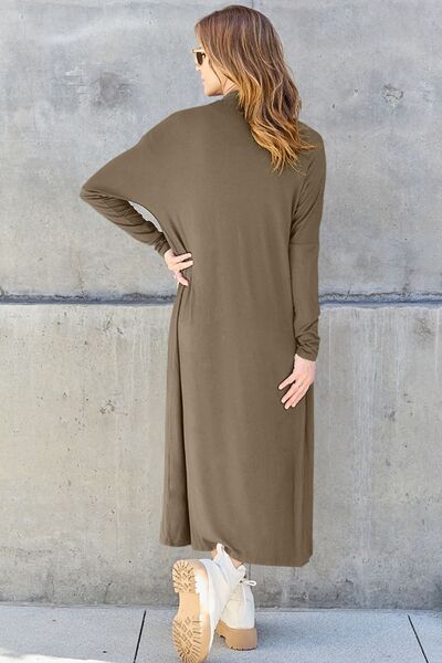 Basic Bae Full Size Open Front Long Sleeve Cover Up at Kamakhyaa by Trendsi. This item is Basic Bae, Ship from USA, Trendsi, Womenswear
