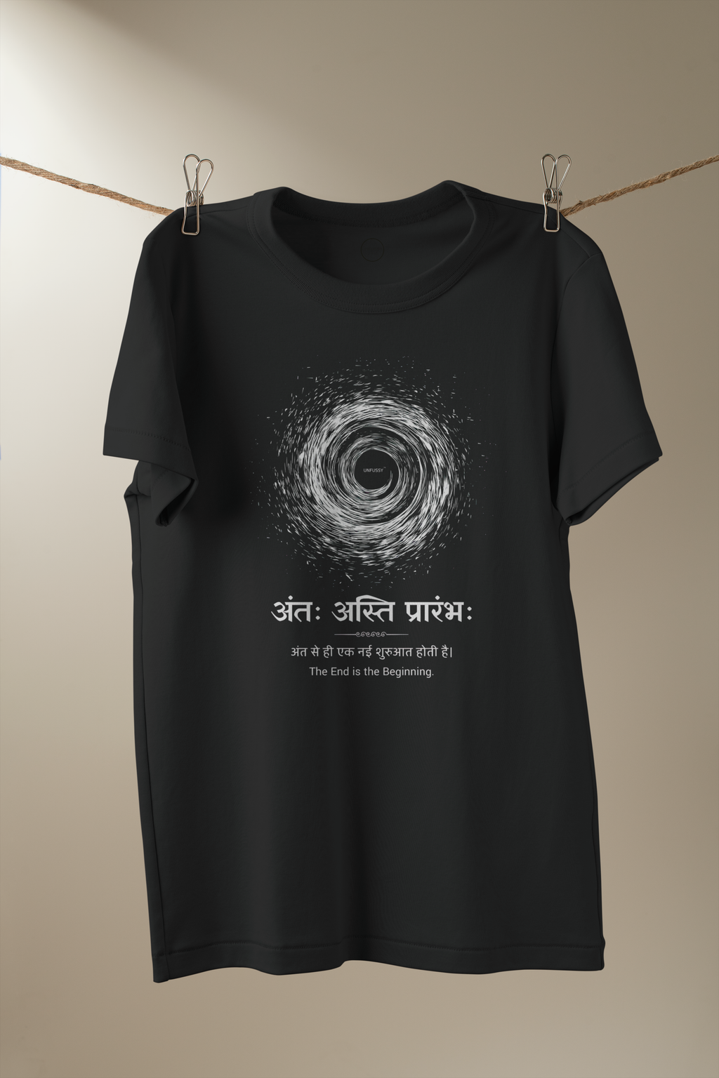 Beginning 100% Cotton Oversized Black T-shirt at Kamakhyaa by Unfussy. This item is 100% cotton, Black, Casual Wear, Organic, Oversized Fit, Printed, T-Shirts, Unfussy, Unisex, Womenswear