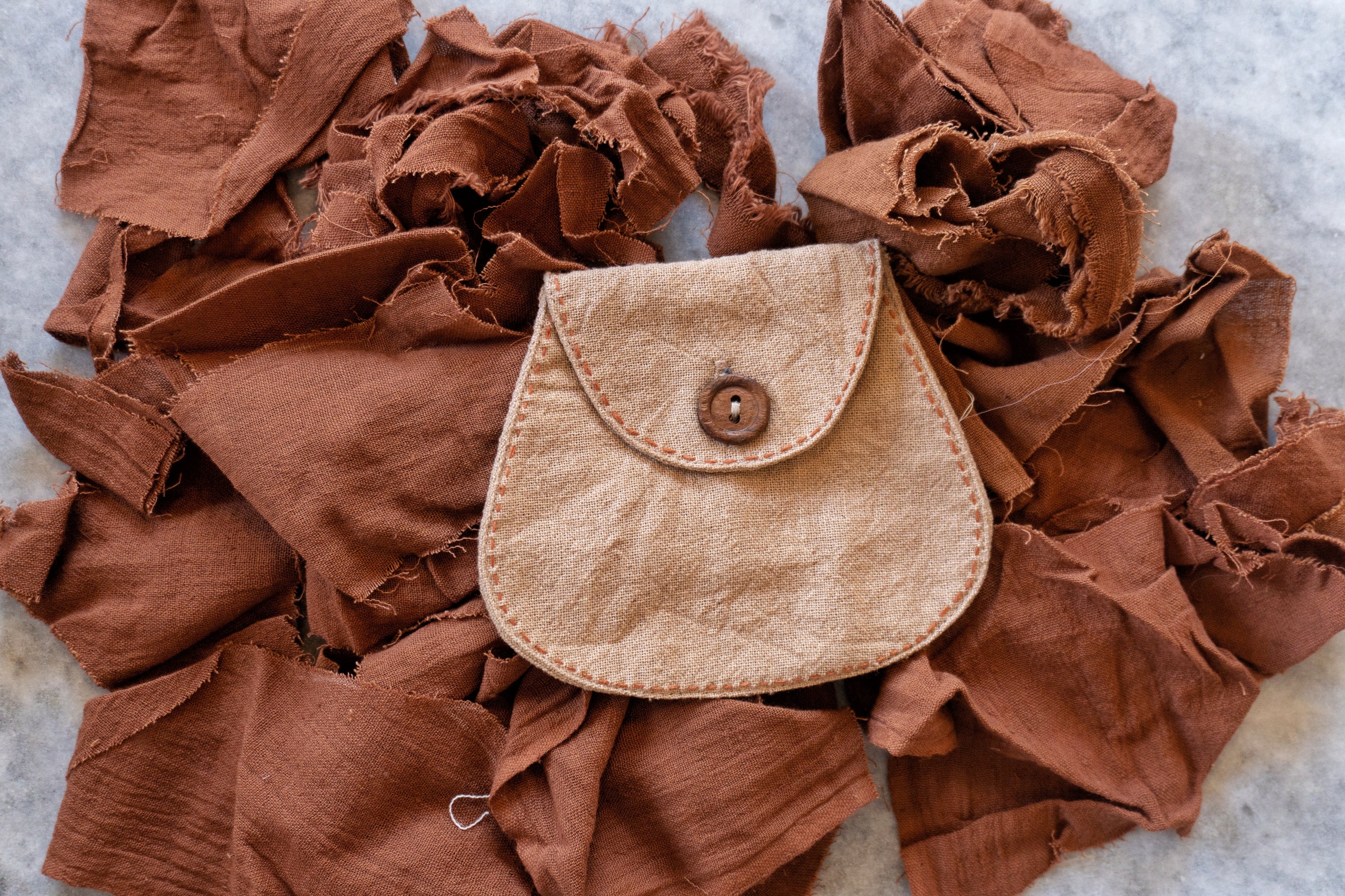 Beige/Charcoal Grey/White Upcycled Cotton Belt Bag at Kamakhyaa by Lafaani. This item is Add Ons, Bags, Belt Bags, Casual Wear, Free Size, Less than $50, Multicolor, Natural, Products less than $25, Solids, Upcycled, Upcycled Cotton