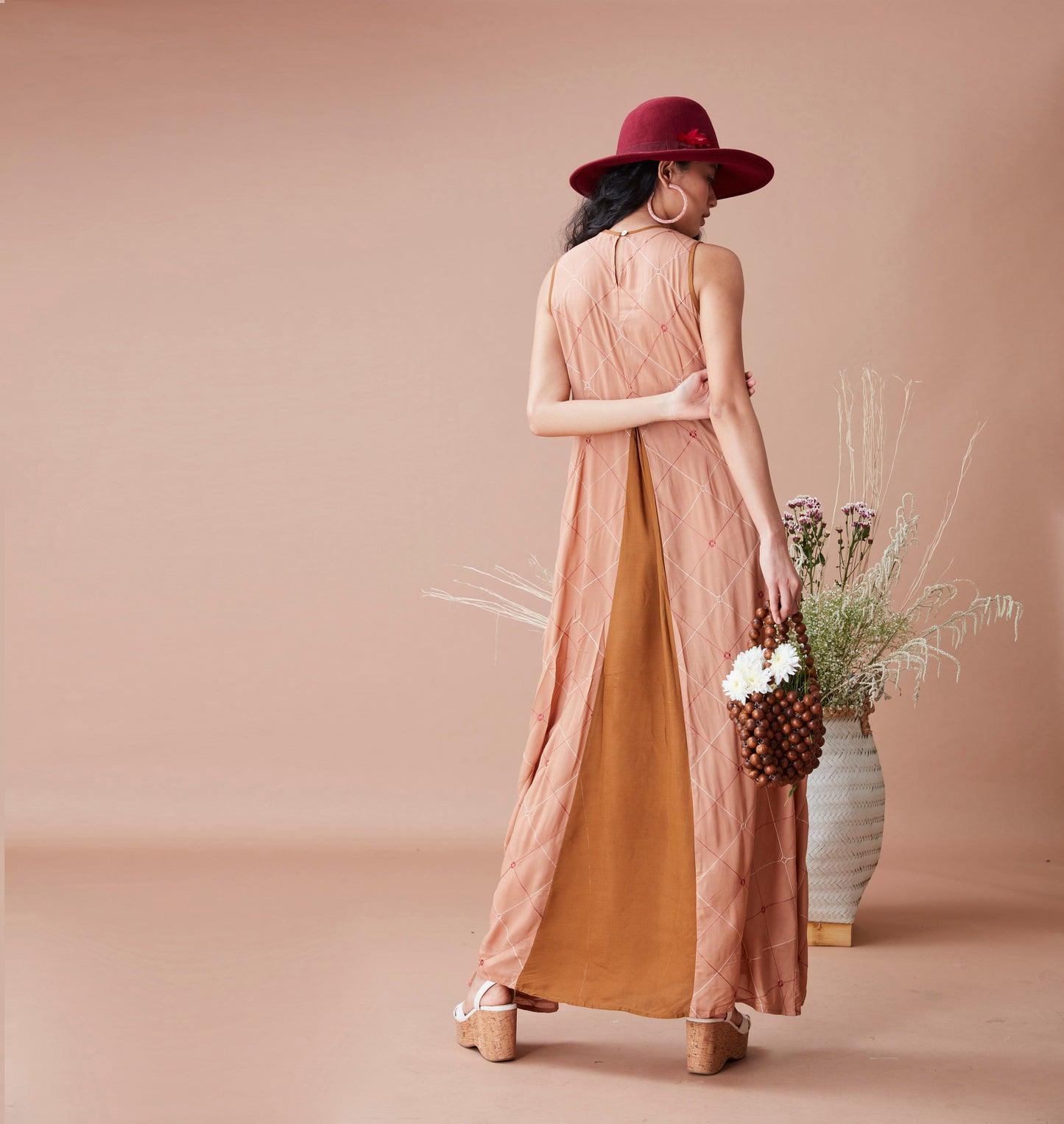 Beige Cotton Maxi Dress at Kamakhyaa by Dan Ba. This item is Beige, Cotton, For Daughter, July Sale, July Sale 2023, Maxi Dresses, Natural, Relaxed Fit, Resort Wear, Sleeveless Dresses, Solids, Womenswear