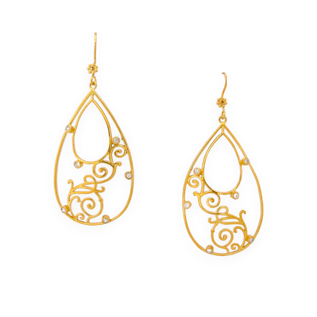 Bewitch Earrings Brass, Casual Wear, Earrings, Free Size, Gold, Gold Plated, Re-polishable, Solids Kamakhyaa