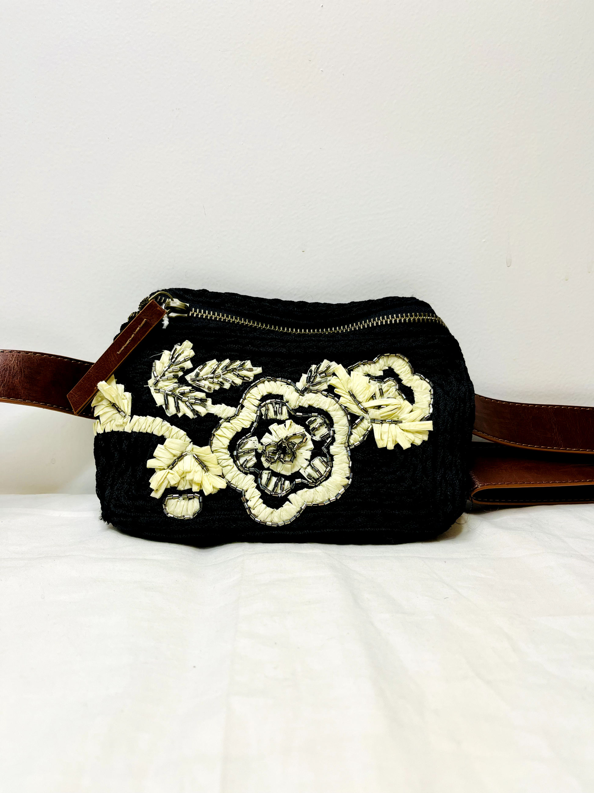 Black Belted Bag at Kamakhyaa by Pre Loved. This item is Bags, Belt Bags, Black, Casual Wear, Natural