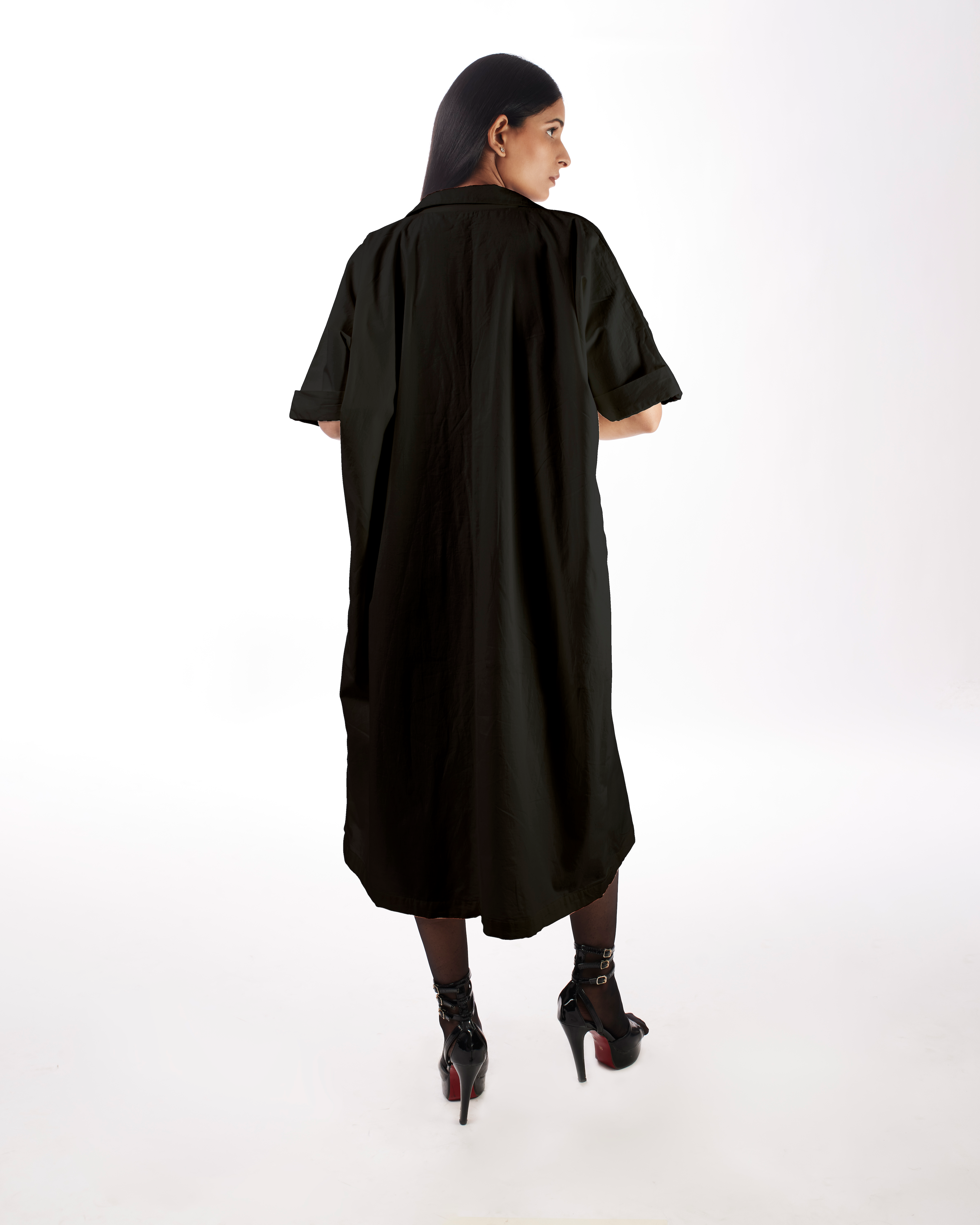 Black Blazer Dress at Kamakhyaa by Kamakhyaa. This item is 100% pure cotton, Black, Blazer Dresses, Blazers, Casual Wear, KKYSS, Midi Dresses, Natural, Relaxed Fit, Solids, Summer Sutra, Womenswear