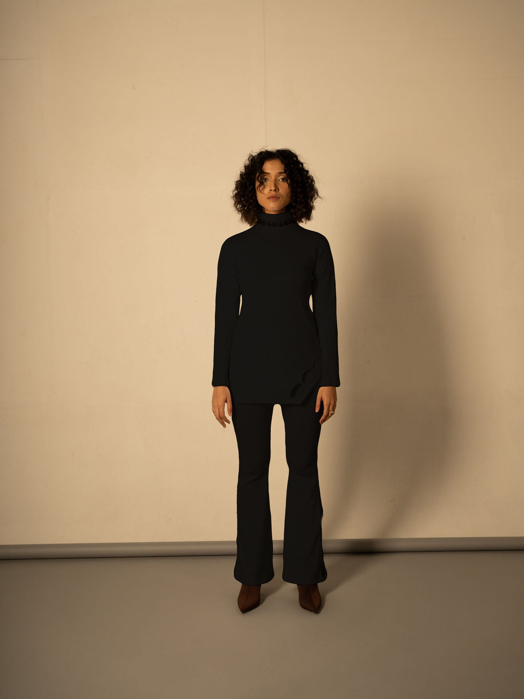 Black Co-ord Set at Kamakhyaa by Meko Studio. This item is Black, Casual Wear, Co-Ord Sets, Cotton, July Sale, July Sale 2023, Office, Office Wear Co-ords, Relaxed Fit, Solids, Tranquil AW-22/23, Womenswear