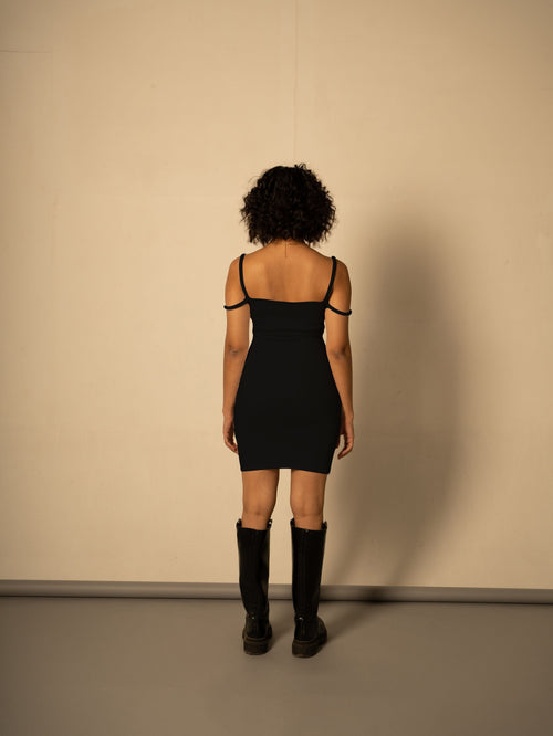 Black Cotton Mini Dress at Kamakhyaa by Meko Studio. This item is Black, Cotton, Evening Wear, For Birthday, July Sale, July Sale 2023, Mini Dresses, Sleeveless Dresses, Slim Fit, Solid Selfmade, Solids, Strap Dresses, Tranquil AW-22/23, Womenswear