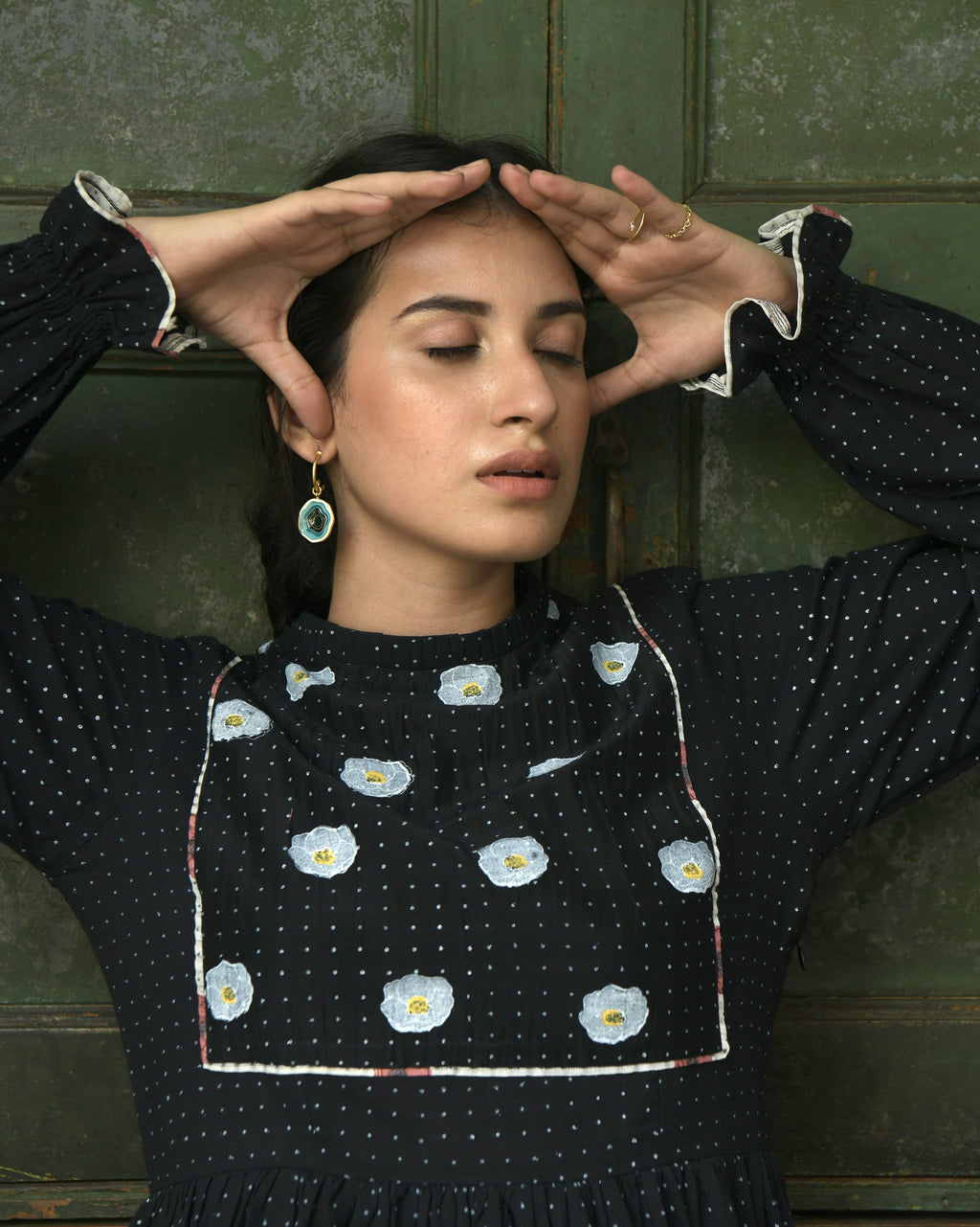 Black Cotton Tiered Maxi Dress at Kamakhyaa by Taro. This item is Best Selling, Black, Duplicate, Evening Wear, FB ADS JUNE, For Anniversary, Handwoven Cotton, July Sale, July Sale 2023, Natural, Prints, Regular Fit, Tiered Dresses, Wildflower Taro, Womenswear