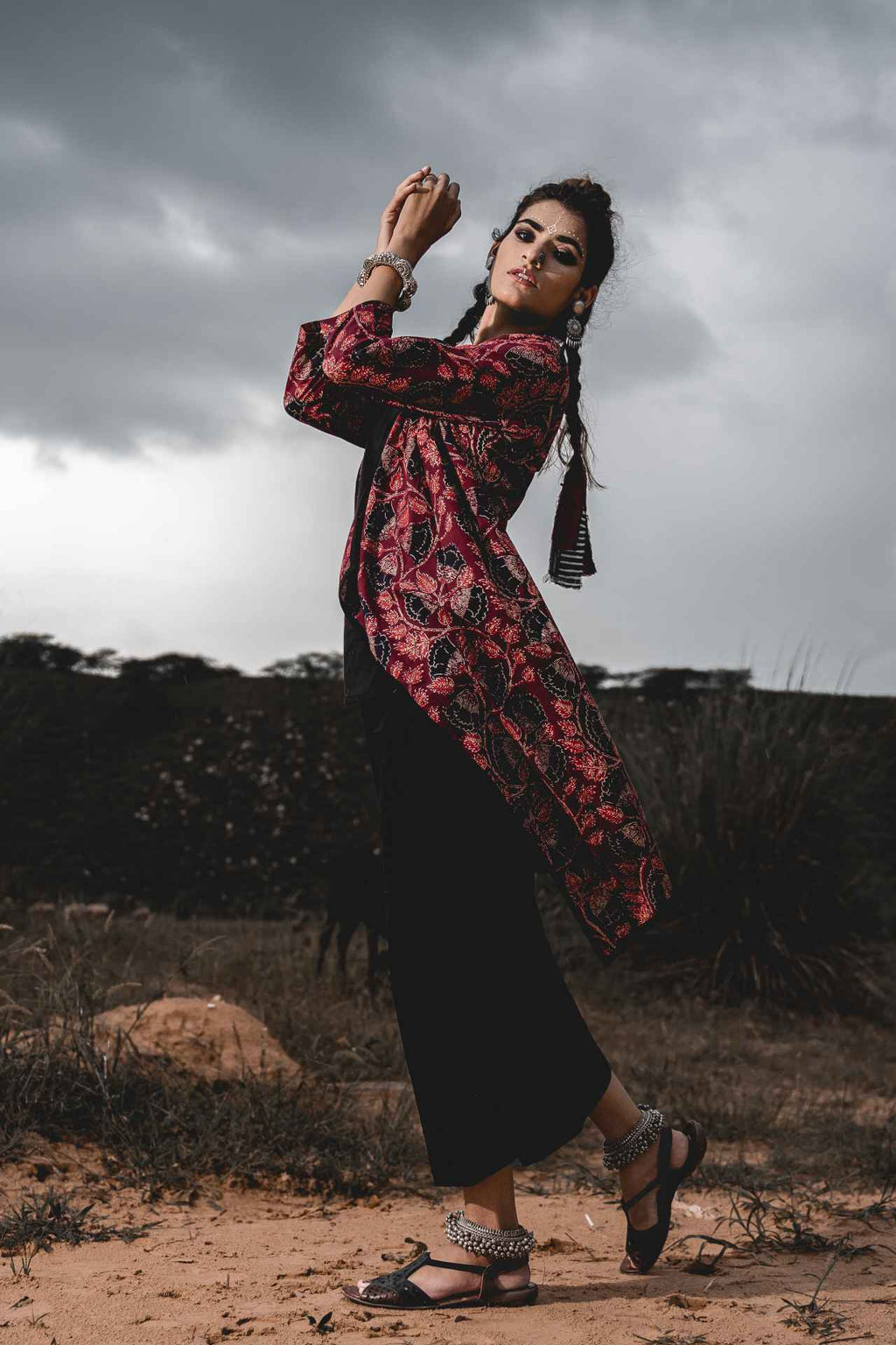 Black Cotton Top With Maroon Hand Block Printed Jacket And Pants - Set Of 3 at Kamakhyaa by Keva. This item is Black, Block Prints, Co-ord Sets, Cotton, Natural, Relaxed Fit, Resort Wear, Travel, Travel Co-ords, Wild Child, Womenswear