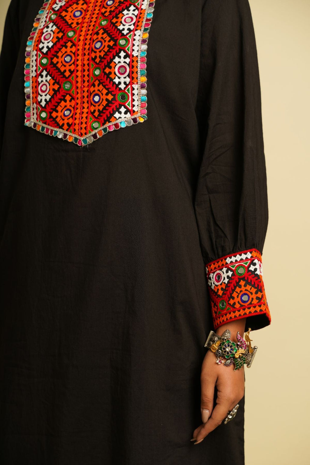 Black Embroidered Cotton Co-ord Set at Kamakhyaa by Keva. This item is 100% cotton, Black, For Mother, Fusion Wear, Indian Wear, Kurta Pant Sets, Natural, New, Ombre & Dyes, Regular Fit, Saba, Womenswear