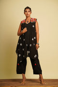 Black Embroidered Cotton Co-ord Set at Kamakhyaa by Keva. This item is 100% cotton, Black, Co-ord Sets, FB ADS JUNE, For Anniversary, Fusion Wear, Natural, New, Ombre & Dyes, party, Party Wear Co-ords, Printed Selfsame, Regular Fit, Saba, Womenswear