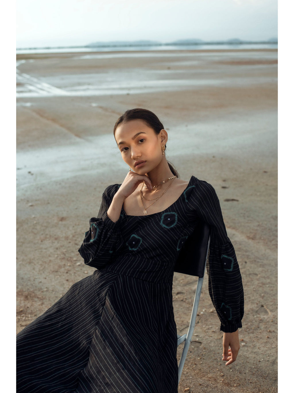 Black Embroidered Maxi Dress at Kamakhyaa by The Loom Art. This item is Black, For Daughter, Handwoven silk, July Sale, July Sale 2023, Maxi Dresses, Natural, Party Wear, Prints, Regular Fit, Serendipity, Womenswear