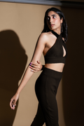 Black Pants at Kamakhyaa by Meko Studio. This item is Black, Deadstock Fabrics, Evening Wear, July Sale, July Sale 2023, Pants, Reroot AW-21/22, Slim Fit, Solids, Womenswear