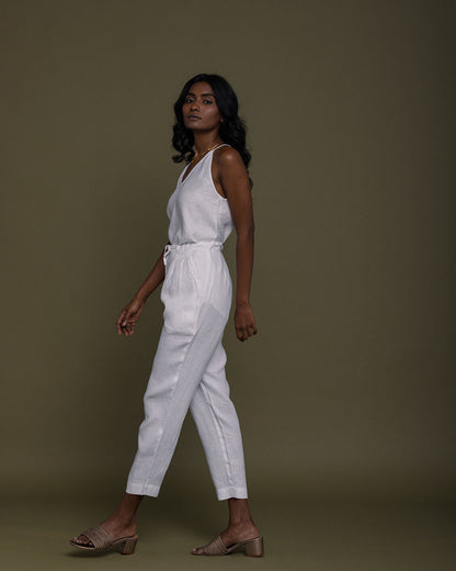 Blankets On The Beach Pants - Coconut White at Kamakhyaa by Reistor. This item is Fitted At Waist, Hemp, Natural, Office Wear, Pants, Solids, White, Womenswear