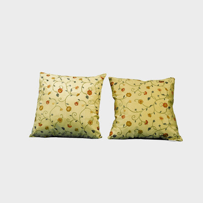 Bloom Scatter Cushion Cover Sets at Kamakhyaa by Aetherea. This item is Beige, Cotton, Cushion covers, Floral, Home, Upcycled