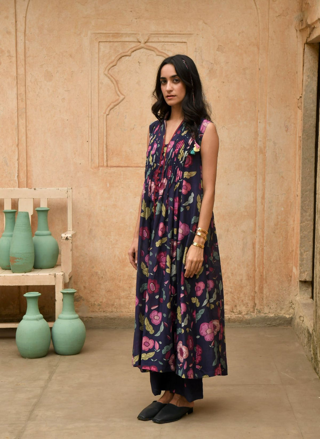 Blue Carnation Shirt Kurta at Kamakhyaa by Taro. This item is Best Selling, Blue, Casual Wear, Digital Print, Embroidered, Enchanted Garden, Evening Wear, Handcrafted buttons, Indian Wear, July Sale, July Sale 2023, Kurta Pant Sets, Kurta Set With Dupatta, Natural, Natural with azo free dyes, Relaxed Fit, Silk Chanderi, Womenswear