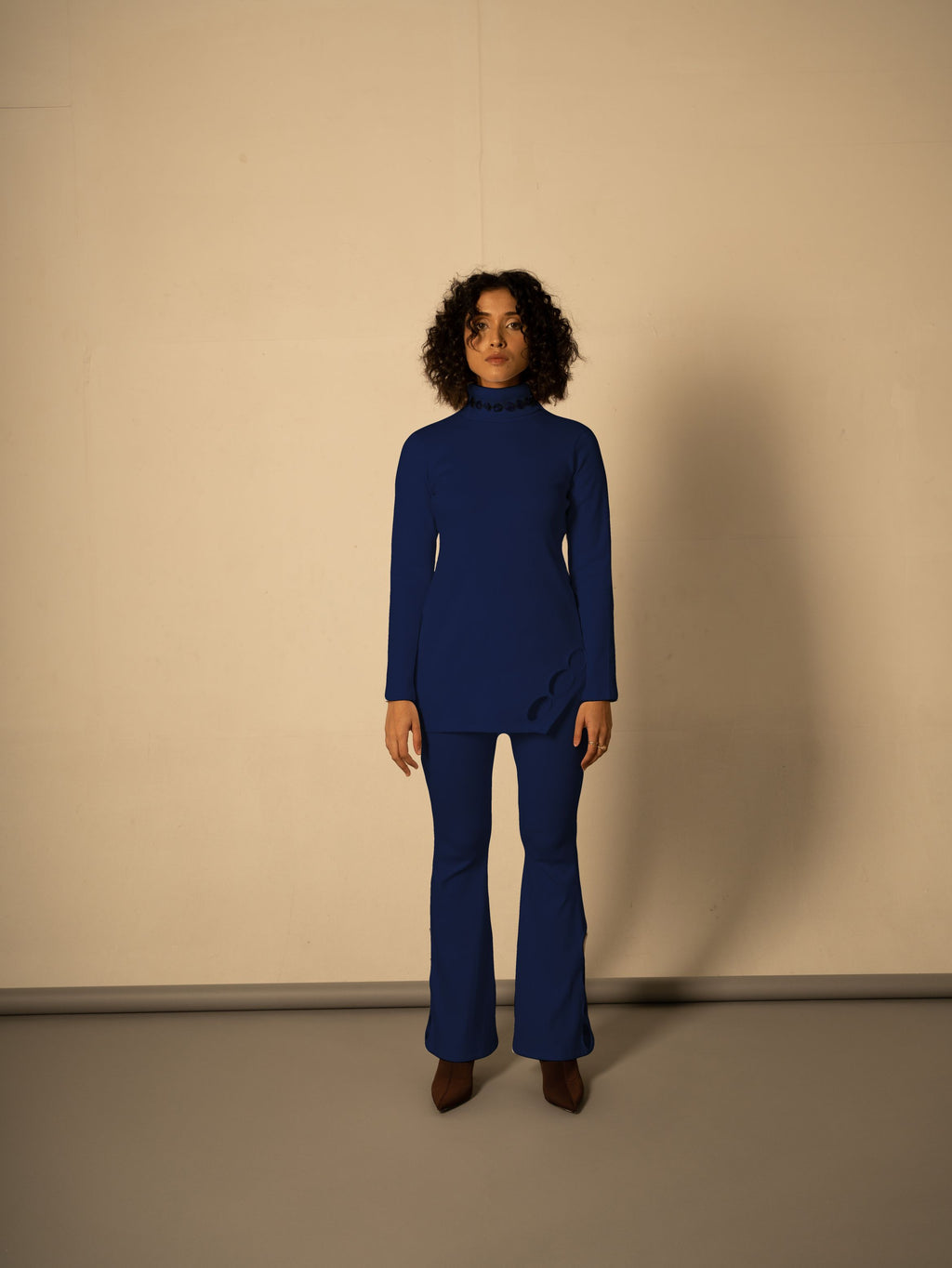 Blue Co-ord Set at Kamakhyaa by Meko Studio. This item is Blue, Casual Wear, Co-Ord Sets, Cotton, July Sale, July Sale 2023, Office, Office Wear Co-ords, Relaxed Fit, Solid Selfmade, Solids, Tranquil AW-22/23, Womenswear