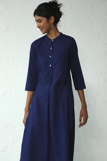 Blue Cotton Kurta Salwar Set at Kamakhyaa by Canoopi. This item is Blue, Canoopi, Casual Wear, Cotton, Indian Wear, Khadi, Kurta Pant Sets, Natural, Regular Fit, Solids, White, Womenswear