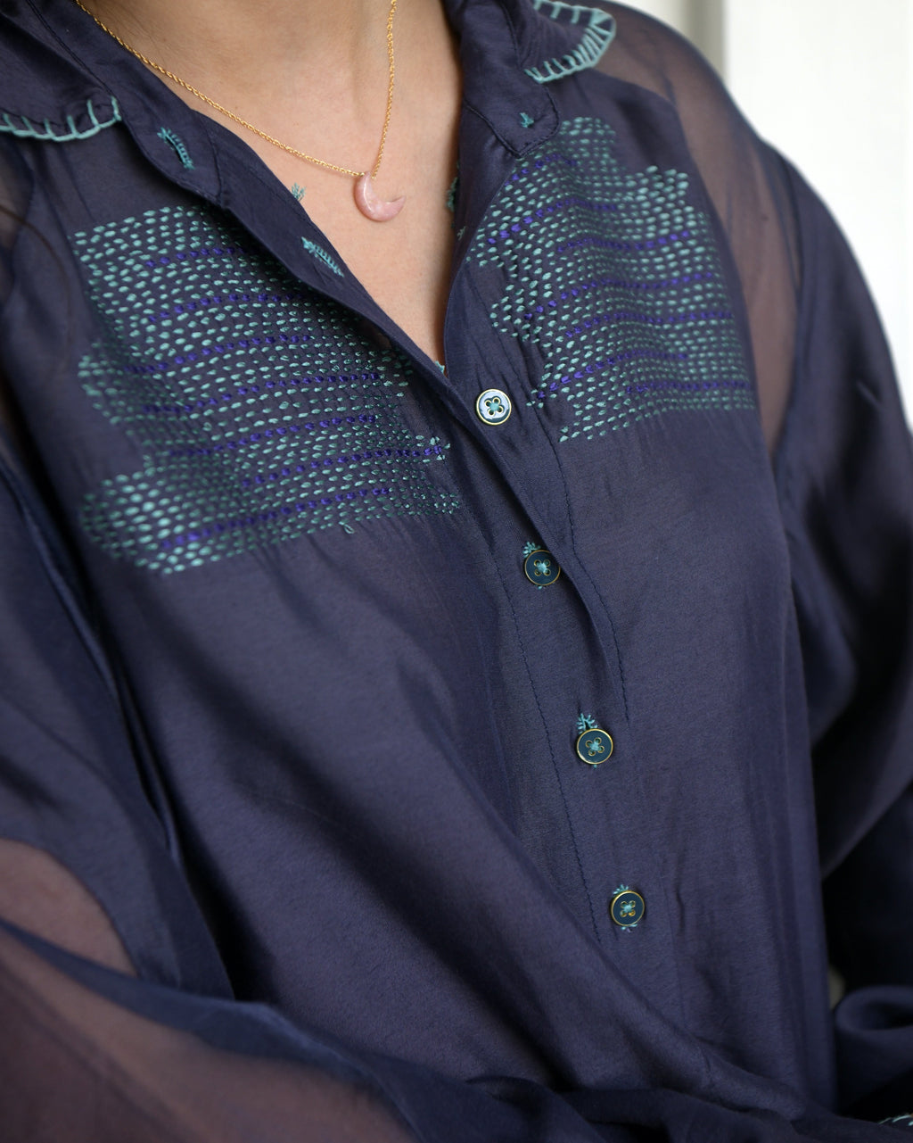 Blue Cotton Long Dress at Kamakhyaa by Taro. This item is Blue, Duplicate, Evening Wear, Handwoven cotton silk, July Sale, July Sale 2023, Midi Dresses, Natural, Regular Fit, Solids, Wildflower Taro, Womenswear