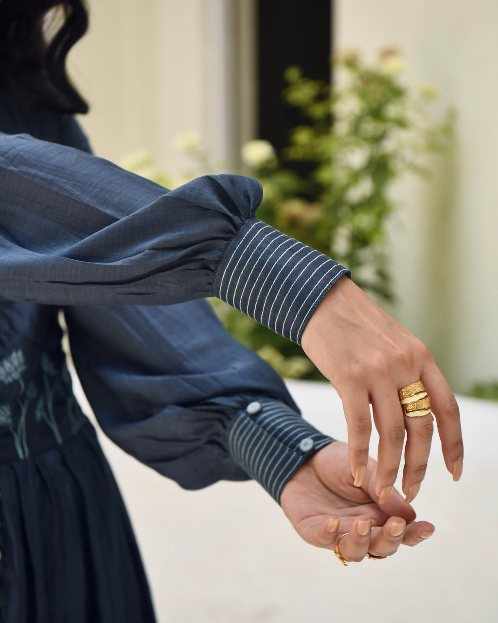 Blue Embroidered Silk Maxi Dress at Kamakhyaa by Taro. This item is Best Selling, Blue, Dusk To Dawn, Embroidered, Evening Wear, FB ADS JUNE, July Sale, July Sale 2023, Maxi Dresses, Modal silk, Natural, Regular Fit, Shirt Dresses, Silk, Womenswear