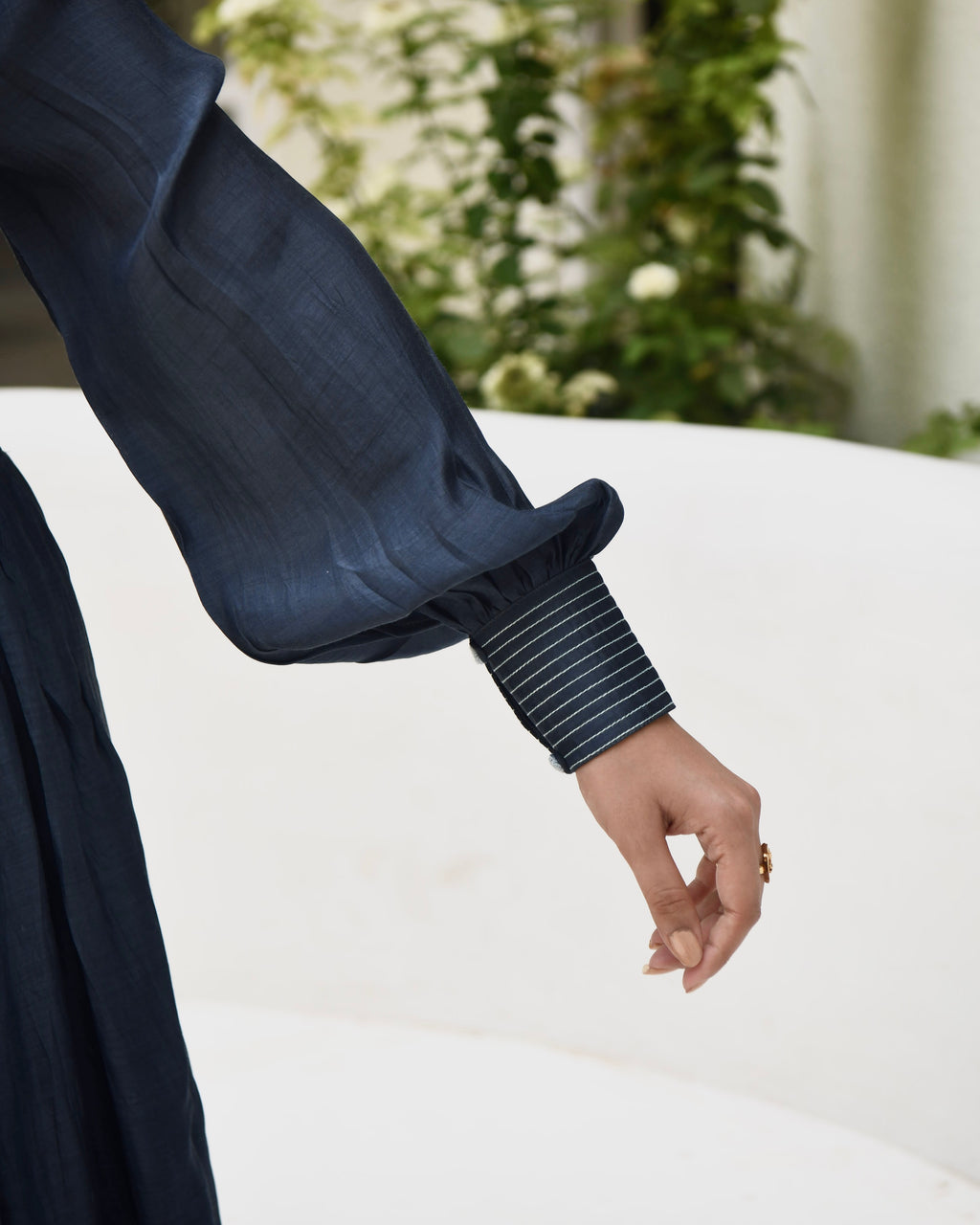 Blue Embroidered Silk Maxi Dress at Kamakhyaa by Taro. This item is Best Selling, Blue, Dusk To Dawn, Embroidered, Evening Wear, FB ADS JUNE, July Sale, July Sale 2023, Maxi Dresses, Modal silk, Natural, Regular Fit, Shirt Dresses, Silk, Womenswear