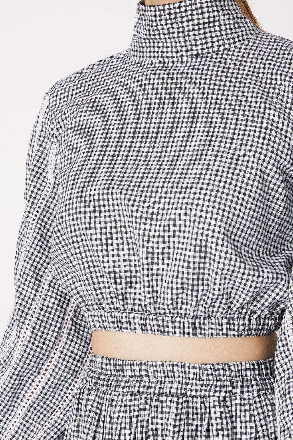 Blue Full Sleeve Check Cord Set at Kamakhyaa by Chambray & Co.. This item is Best Selling, Blue, Casual Wear, Checks, Co-ord Sets, Cotton, Natural, Regular Fit, Skirt Sets, Tencel, Vacation Co-ords, White, Womenswear