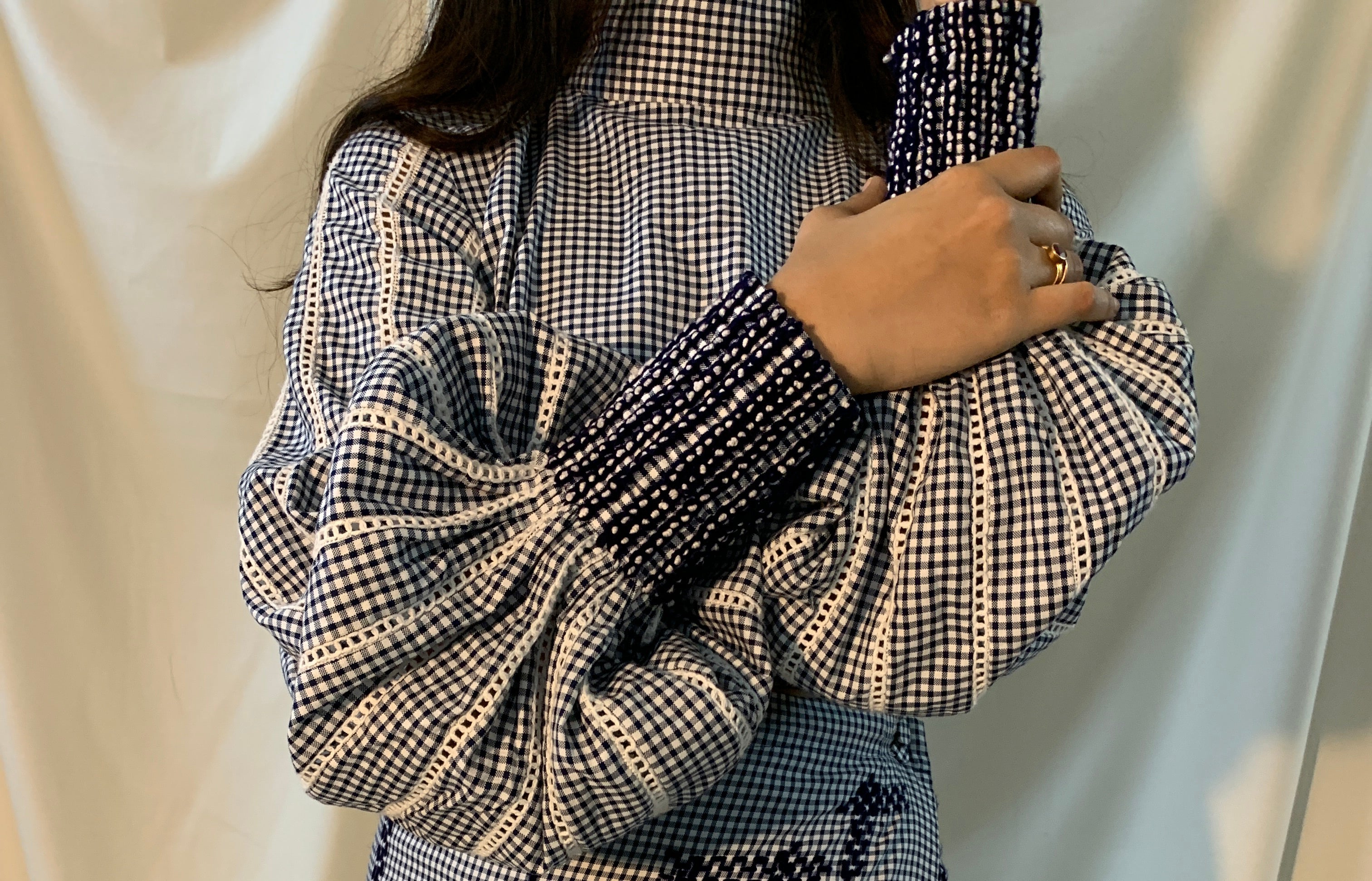 Blue Full Sleeve Cord Set at Kamakhyaa by Chambray & Co.. This item is Best Selling, Blue, Casual Wear, Checks, Co-ord Sets, Cotton, Natural, Regular Fit, Skirt Sets, Tencel, Vacation, Vacation Co-ords, White, Womenswear