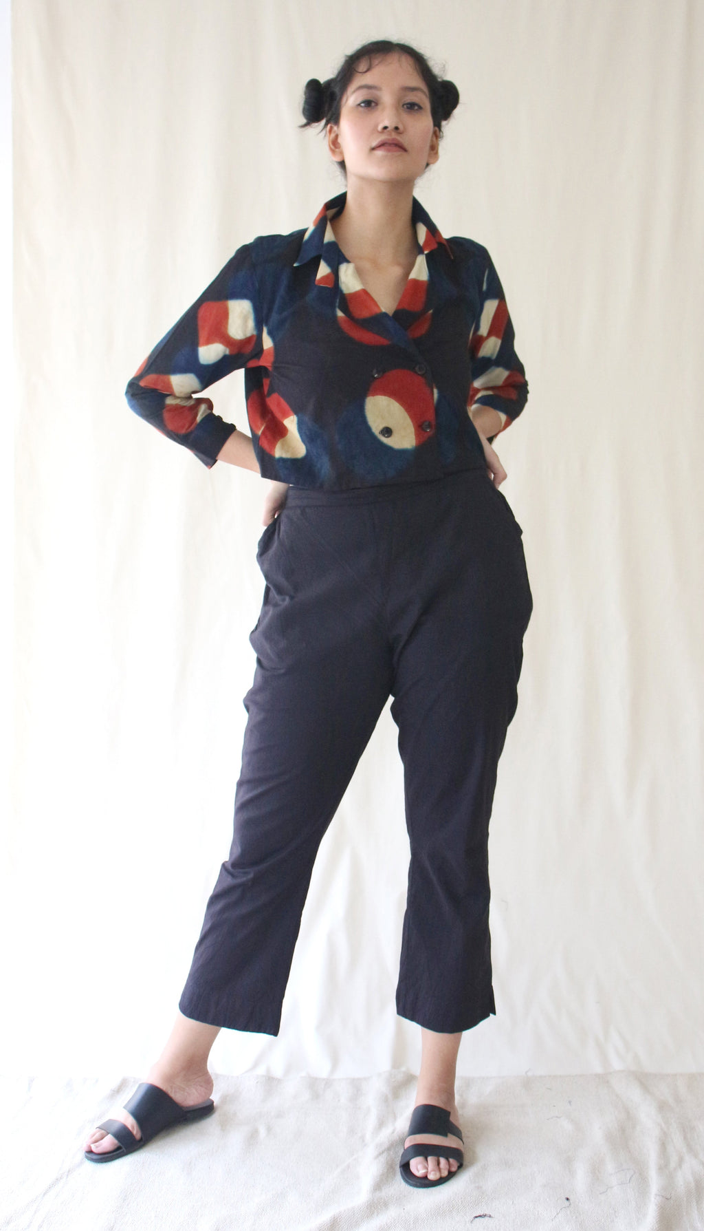 Blue Full Sleeve Ombre Dye Complete Set at Kamakhyaa by Chambray & Co.. This item is Blue, Casual Wear, Co-ord Sets, Hand Spun Cotton, Natural, Office, Office Wear Co-ords, Ombre & Dyes, Regular Fit, Womenswear