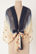 Blue Ombre Dye Scarf at Kamakhyaa by Chambray & Co.. This item is Accessories, Beige, Blue, Casual Wear, Cotton, Indian Wear, Natural, Ombre & Dyes, Regular Fit, Scarves
