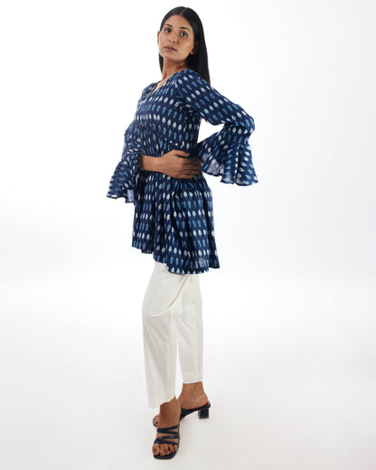 Blue Printed 2 Piece Co-ord Set at Kamakhyaa by Kamakhyaa. This item is 100% pure cotton, Blue, Casual Wear, Co-ord Sets, KKYSS, Natural, Office, Office Wear Co-ords, Prints, Relaxed Fit, Summer Sutra, Womenswear