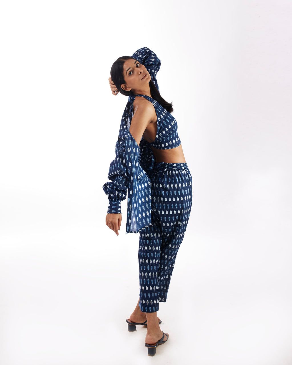 Blue Printed 3 Piece Co-ord Set at Kamakhyaa by Kamakhyaa. This item is 100% pure cotton, Blue, Casual Wear, Co-ord Sets, KKYSS, Natural, Prints, Regular Fit, Summer Sutra, Vacation, Vacation Co-ords, Womenswear