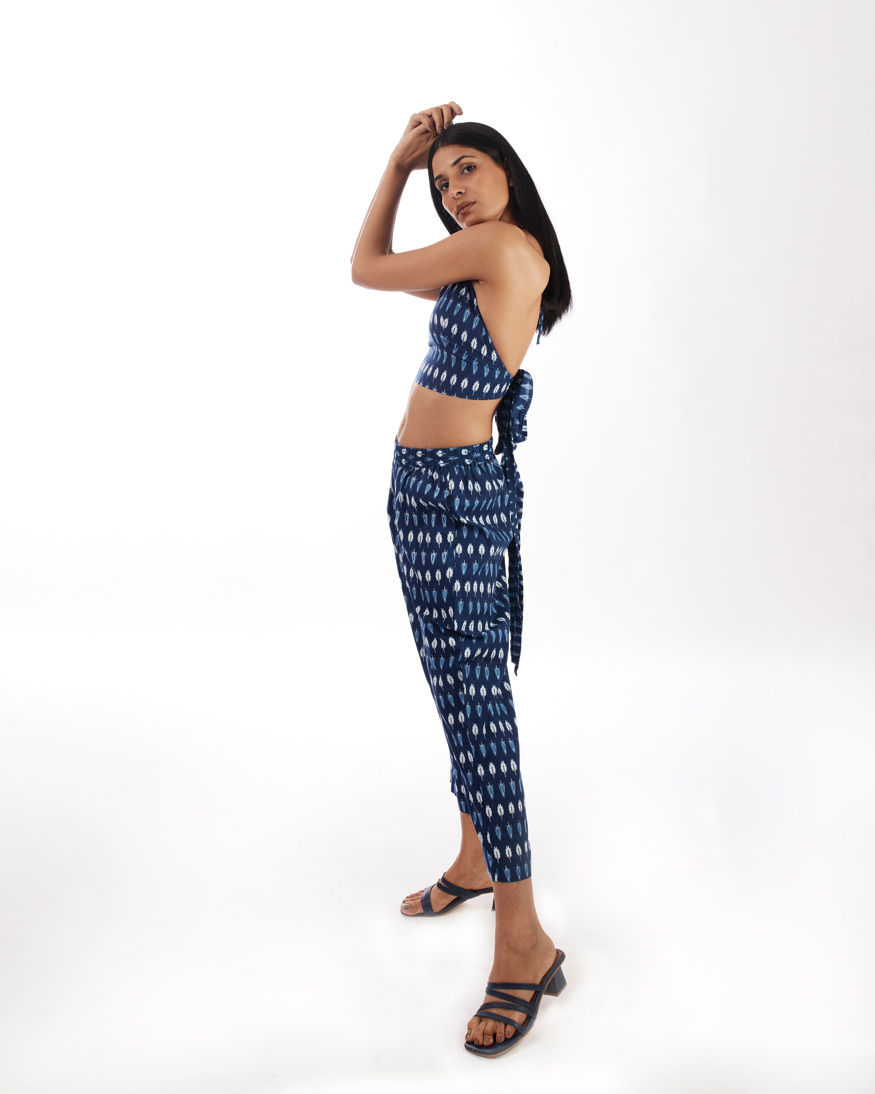Blue Printed 3 Piece Co-ord Set at Kamakhyaa by Kamakhyaa. This item is 100% pure cotton, Blue, Casual Wear, Co-ord Sets, KKYSS, Natural, Prints, Regular Fit, Summer Sutra, Vacation, Vacation Co-ords, Womenswear