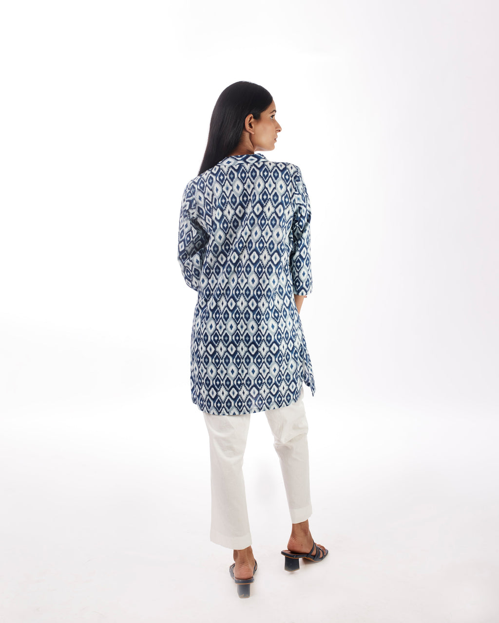 Blue Printed Top With White Pant Co-ord Set at Kamakhyaa by Kamakhyaa. This item is 100% pure cotton, Blue, Casual Wear, Co-ord Sets, KKYSS, Natural, Office, Office Wear Co-ords, Prints, Relaxed Fit, Summer Sutra, Womenswear