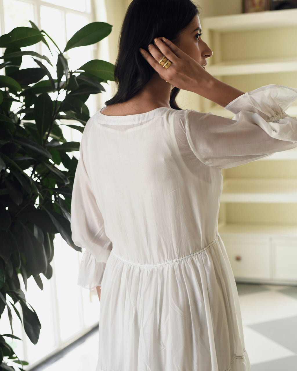 Blue Silk Embroidered Tiered Dress at Kamakhyaa by Taro. This item is Best Selling, Dusk To Dawn, Embroidered, Evening Wear, FB ADS JUNE, For Anniversary, July Sale, July Sale 2023, Modal silk, Natural, Regular Fit, Silk, Tiered Dresses, Womenswear