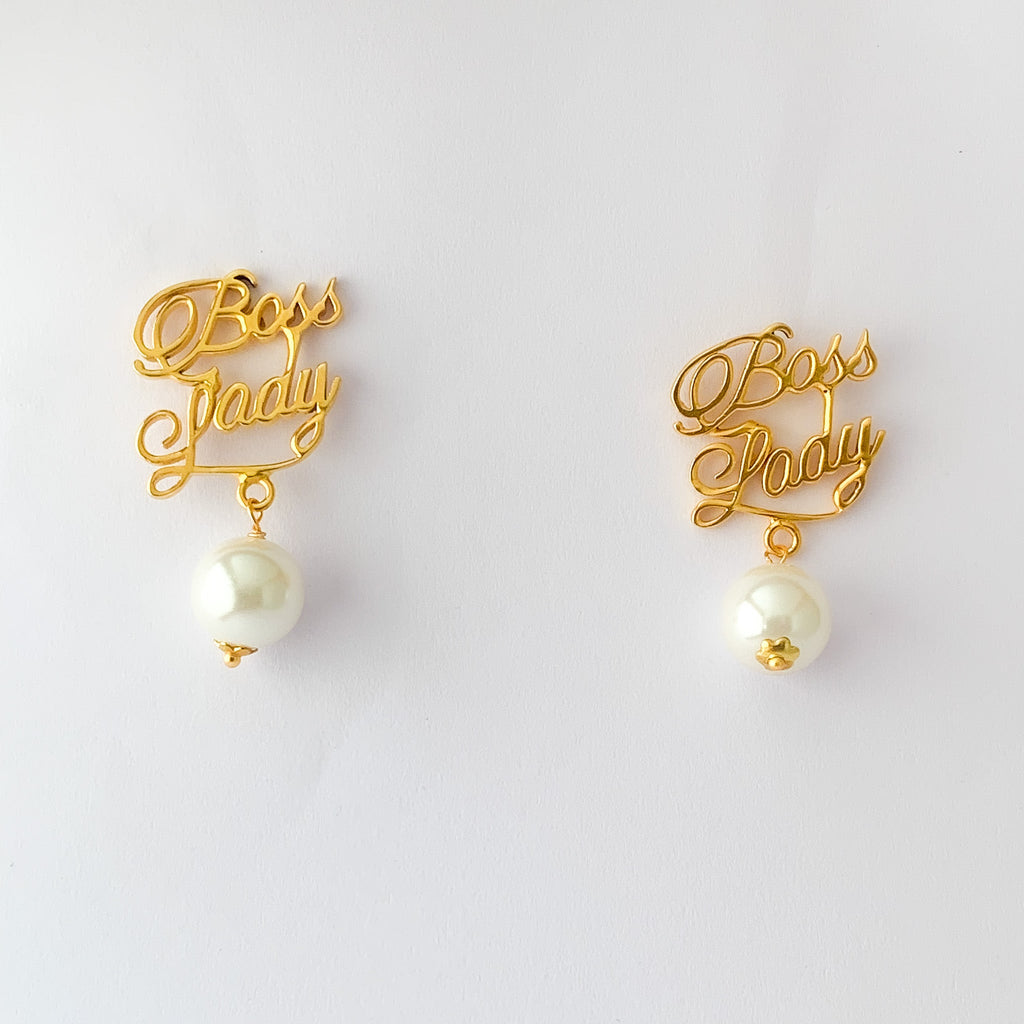 Bosslady Earrings Brass, Earrings, Free Size, Gold, Gold Plated, Office Wear, Re-polishable, Solids Kamakhyaa