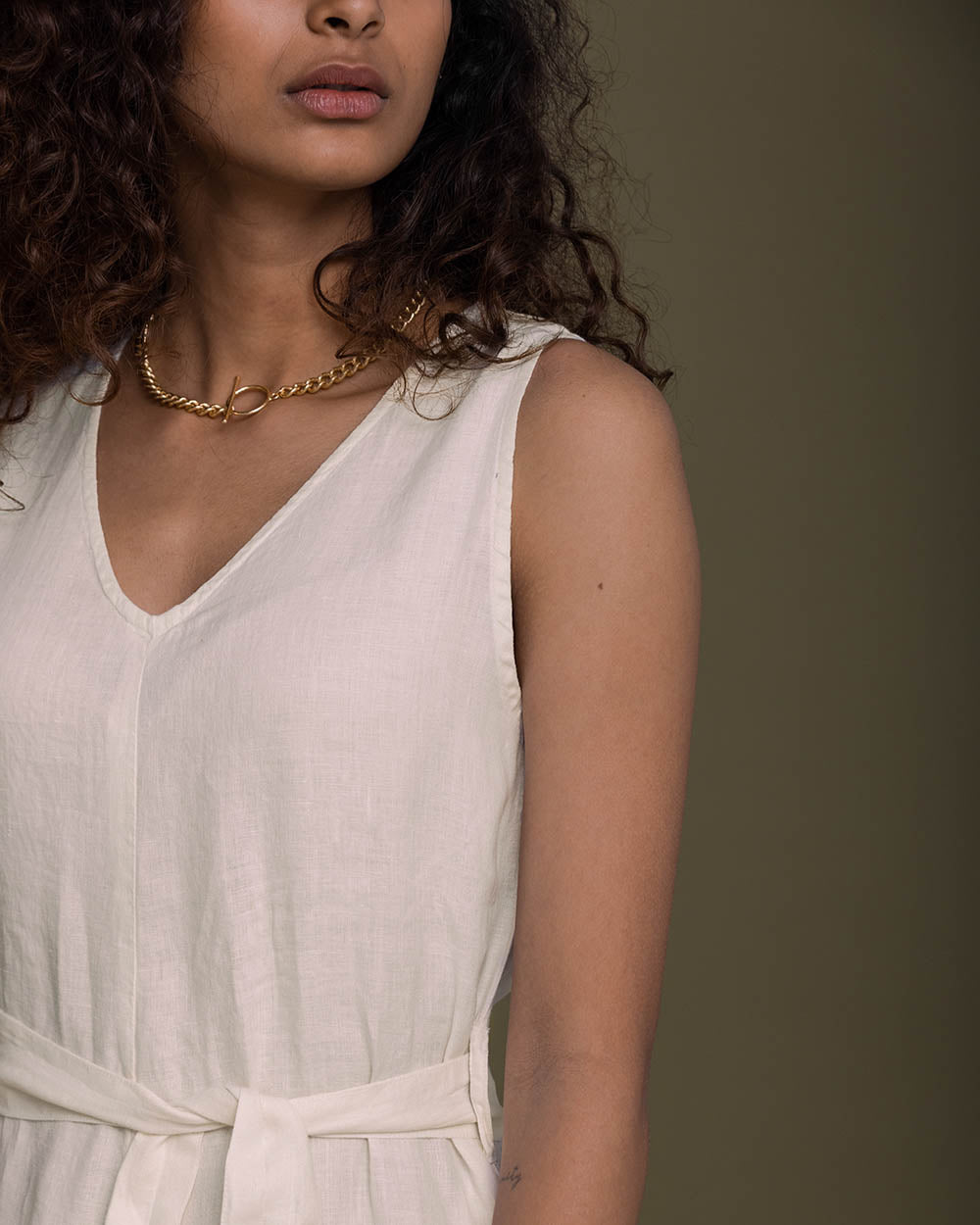 Breakfast In Bed Jumpsuit - Shell Off White at Kamakhyaa by Reistor. This item is Best Selling, Casual Wear, Hemp, Jumpsuits, Natural, Relaxed Fit, Solids, White, Womenswear