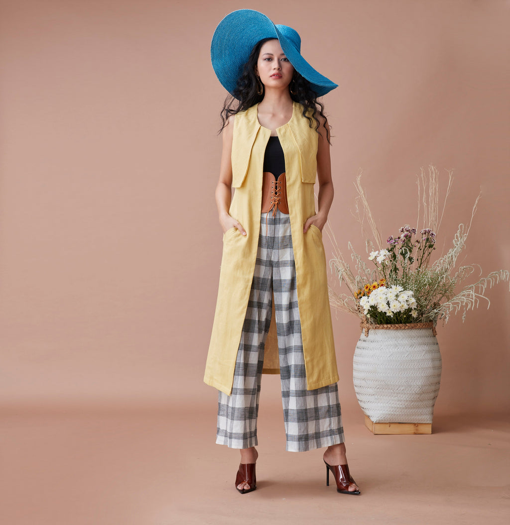 Brown Cotton Jacket at Kamakhyaa by Dan Ba. This item is Brown, Coats, Cotton, fall, July Sale, July Sale 2023, Natural, Relaxed Fit, Resort Wear, Solids, Womenswear