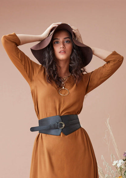 Brown Cotton Maxi Dress at Kamakhyaa by Dan Ba. This item is Brown, Cotton, fall, July Sale, July Sale 2023, Maxi Dresses, Natural, Relaxed Fit, Resort Wear, Solids, Womenswear
