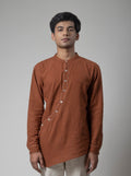 Brown Cotton Shirt at Kamakhyaa by Lafaani. This item is Brown, Casual Wear, Cotton, fall, For Him, Menswear, Natural, Regular Fit, Shirts, Solids, Tops
