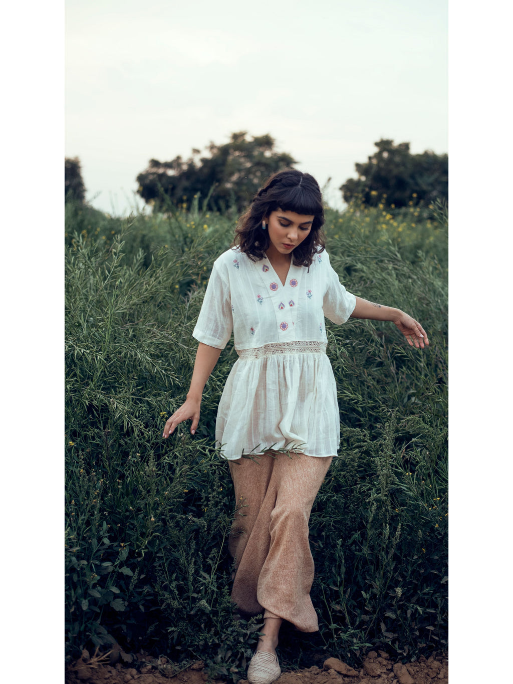 Brown Culottes at Kamakhyaa by The Loom Art. This item is Brown, Culottes, fall, July Sale, July Sale 2023, Natural, Organic, Party Wear, Permanent Vacation, Regular Fit, Solids, Womenswear